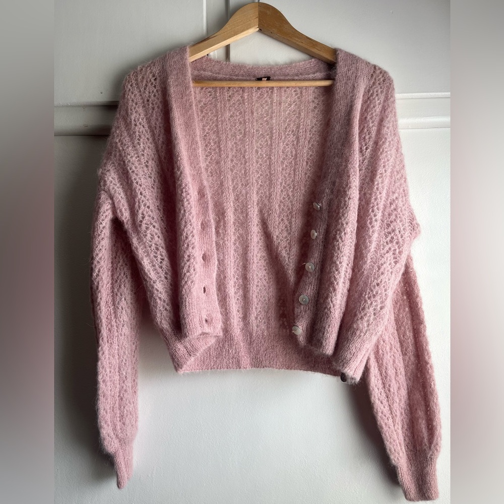 Free People Soft Pink Women's Cardigan